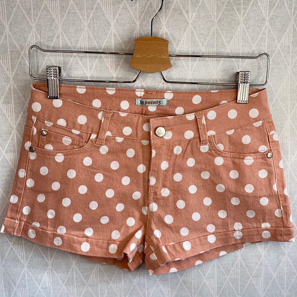 2/$30 Peach Polka Dot Shorts